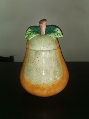 Jay Import Vintage Large Pear Shaped Cookie Jar Canister